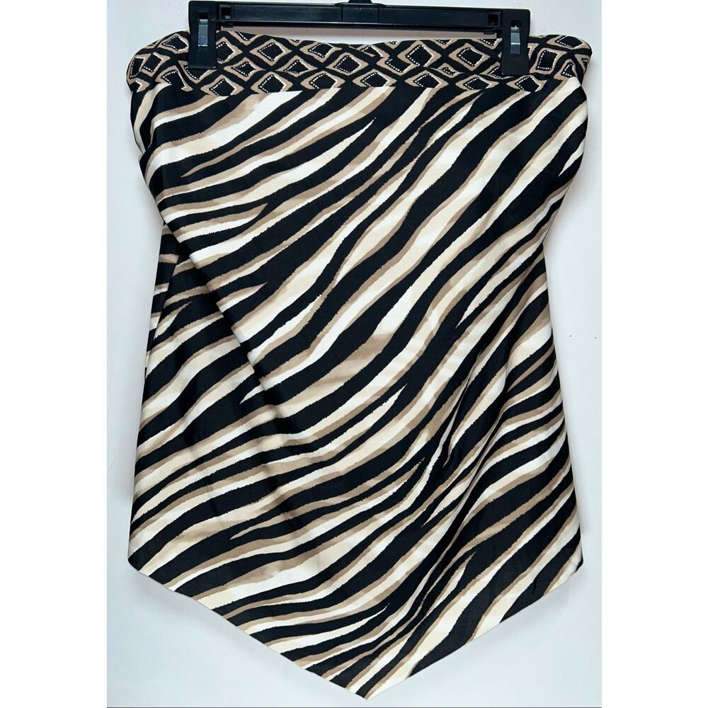 Miraclesuit zebra print swim dress size 14